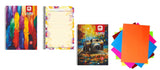 First Click A4 Spiral Designer Paper Sheets Notebook & A4 Multicolor Scrapbook Photo Album Book Set | 42 Pages Both, 140 Gsm | M