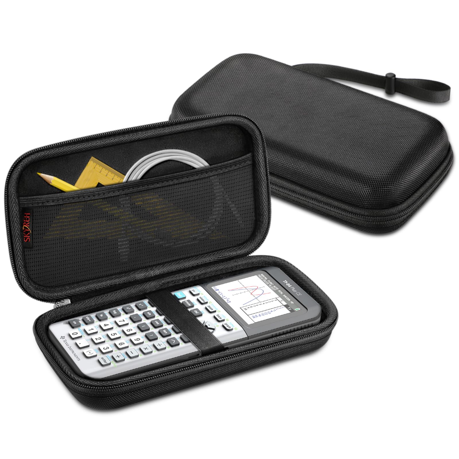 SKYREH Graphing Calculator Carrying Case for TI-84 Plus CE, Hard EVA Shockproof Protective Case for Texas Instruments TI-84 Plus