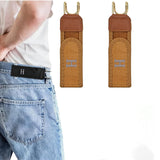 Rupeerise 2 Pcs Buckle Less Belt For Men, Belts For Man, Belt, Mens Belt, Black Belt For Men Hip Hop Gothic Necklace, Unique S