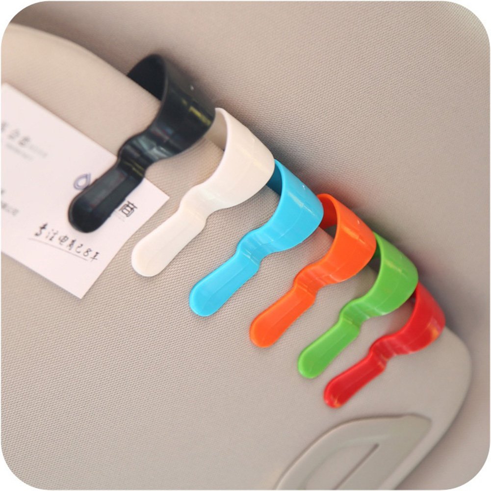 Youngfly 4Pcs Multi-Purpose Car Vehicle Visor Accessories Sunglasses Glasses Card Pen Holder Ticket Clip Universal