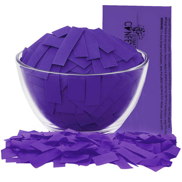 Ultimate Confetti, Purple Biodegradable Confetti - Rectangular Flutter ...