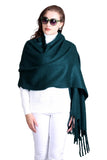 513 Women Acrylic Fine Soft Solid Tasselled Border Stole, Shawl, Scarf, Wrap