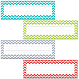 Chevron Solids Name Plates, CTP Classroom Decoration, 36 Pieces (Creative Teaching Press 4517)