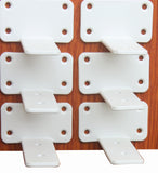 6 Pack - 4 inch White Hidden L Shelf Bracket (1/5 Inch Thicked) Iron Floating Shelf Brackets Rustic Industrial Metal Brackets fo