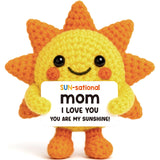 AVBODA Mini Birthday Gifts for Mom Funny Birthday Handmade Crochet Sunflower Mom Gift for Mama Mother Moms Mother in Law Bonus S