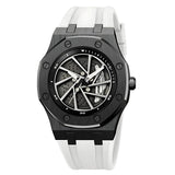 Tick Tryst Stylish Gyro Sports Analogue Men'S Wrist Watch With 360 Degree Rotating Dial (White, Silicone)
