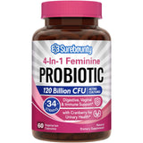 Surebounty Probiotics for Women, 120 Billion CFU 34 Strains, Prebiotics, Digestive Enzymes, Cranberry, 4-in-1 Feminine Probiotic