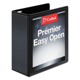Cardinal 10341 EasyOpen ClearVue Locking SlantD Binder, 4Inch Cap, 11 x 8 1/2, Black
