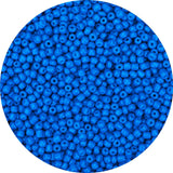 GAGANIU 2000pcs Royal Blue Glass Seed Beads, Colorful Tiny 4mm Beads for Jewelry Making, Beading Supplies.