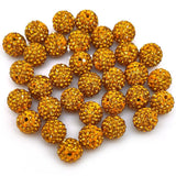12mm Rhinestone Beads 100pcs 12mm Diameter Charms Mix Colors Randomly for Jewelry Making (Clay Gold)