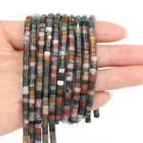 HAAMIIQII 2x4mm Natural Indian Agate Heishi Spacer Beads 150Pcs Flat Disc Stone Semi Precious Gemstone Loose Beads for Jewelry M