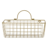 Small Gold Wire Wall Basket Set/2