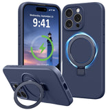 Vanxiliiy for iPhone 16 Pro Max Case Stand, Slim Comfortable Liquid Silicone Phone Cases for iPhone 16 Pro Max Compatible with M