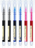 Art Ranger 0.5mm Roller Pen Black 2 /Red 2 /blue 2 Color ink Straight Liquid Rollerball Gel Pen for School Office Stationery Pac