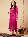 Gosriki Women'S Cotton Blend Printed Straight Kurta With Pant & Dupatta (Zaklina Rani-Gs_L_Pink_Large),Pink,,B0CJY769BZ