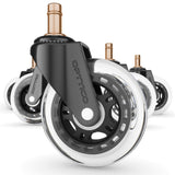 Office Chair Wheels for IKEA Chairs ONLY | Soft Rubber Computer Chair Caster Wheels Protect Your Hardwood Floors Better Than Any