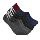 Xjarvis Anti-Slip No Show Low Cut Loafer Socks For Men & Women With Combed Cotton For Sports Running & Hiking Pack Of 3 Multicolour (Free Size),Dark Grey, Black, Na,,B0B4P618B6