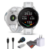 Garmin Forerunner 165 GPS Running Smartwatch, Fitness Tracker Smart Watch for Men and Women Bundle with Accessories - Mist Gray/
