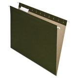 Pendaflex Earthwise by Pendaflex 100% Recycled Hanging Folders, Letter Size, 1/5 Cut, Standard Green, 25 per Box (74517)