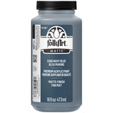 FolkArt Matte Acrylic Paint in Assorted Colors, 16 oz, Navy Blue 16 Fl Oz