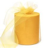 6 x 200 Yards Gold Tulle Fabric Rolls, Gold Spool Tulle Ribbon for DIY Tutu Skirt Wedding Decoration Baby Shower Birthday Party 