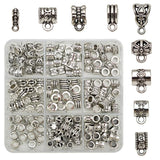 INSPIRELLE 144 Pieces Antique Silver Bails Metal Alloy Bail Bead for Bracelet Necklace Earring Jewelry Making