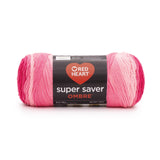 RED HEART E305.3966 Super Saver Ombre Yarn, Crme De Mint