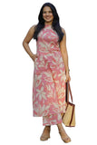 Gosriki Women'S Rayon Blend Straight Printed Kurta With Pant (Vcm Pink-Gs_Xxl_Pink_Xx-Large),Pink,2,B0DD761B84