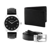 Laurels Mens Black Wallet & Belt Combo With Black Dial Analog Watch (Asp302Wt01)