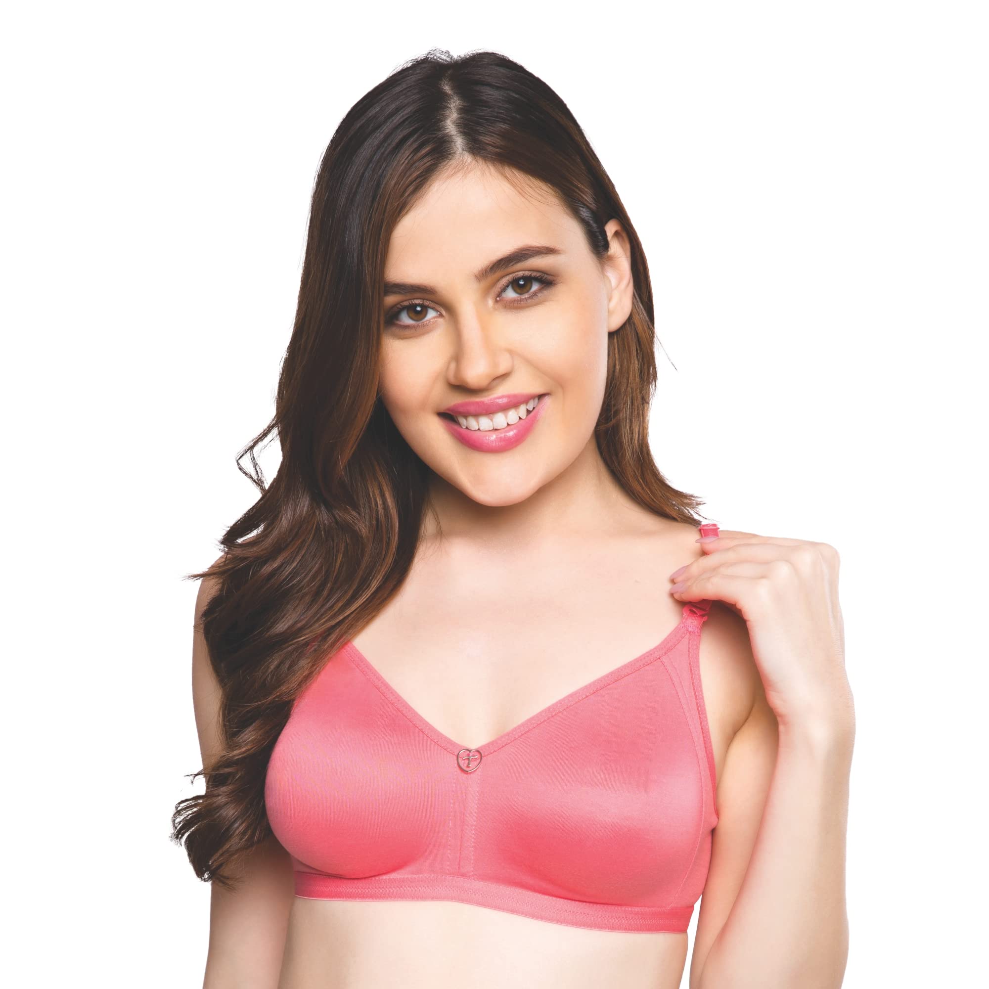Trylo Riza Cute 36 Coral C - Cup,CORAL,36,B09BNJLCWF