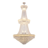 72 In Luxurious Two Tier Empire K9 Crystal Chandelier 35-Led Bulbs Classical Hardwired Ceiling Chandelier Lamp For Living Room