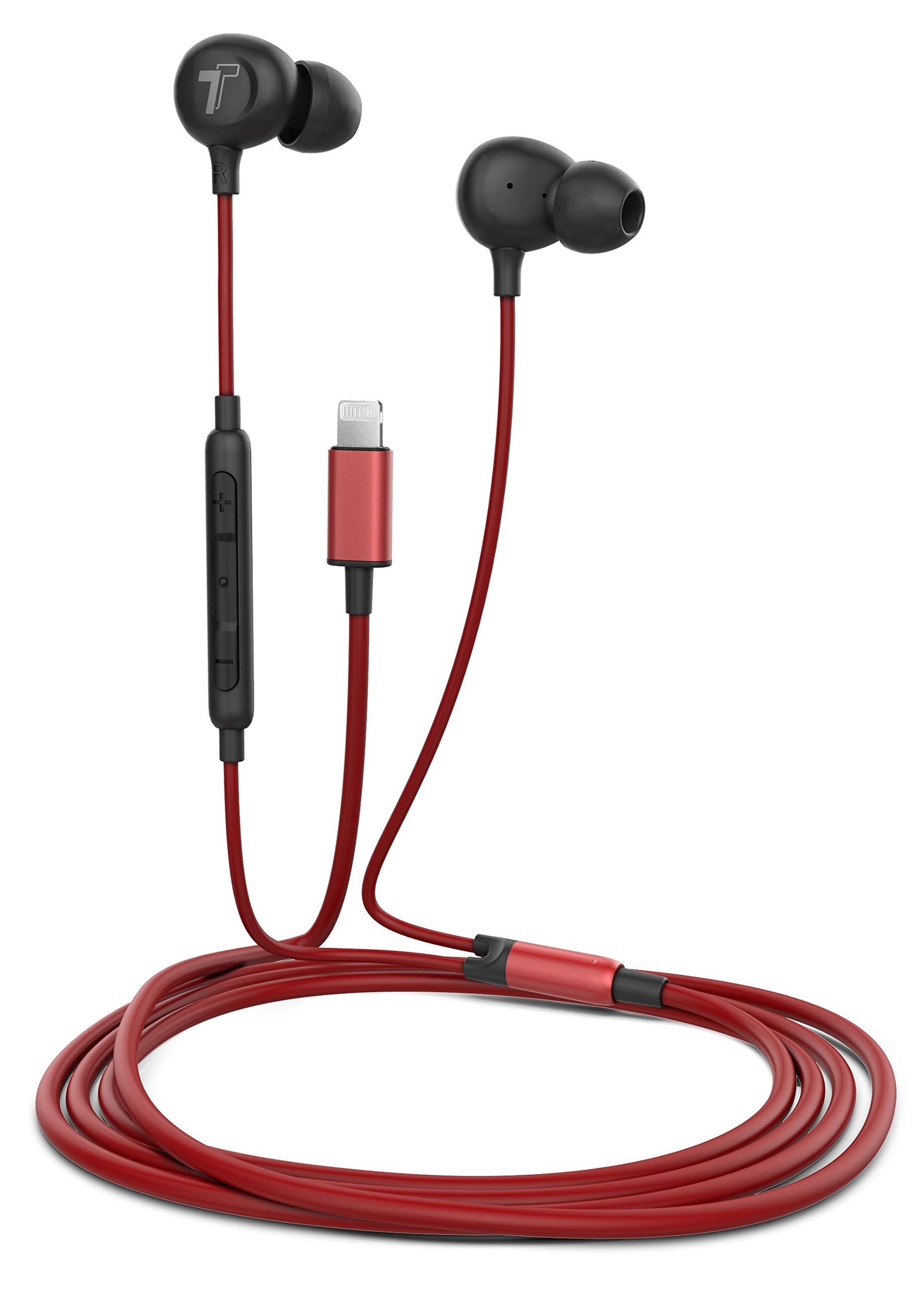 Thore iPhone 13/14 Earphones (V60) Wired in Ear Lightning Earbuds (Apple MFi Certified) Headphones with Microphone/Remote for iP