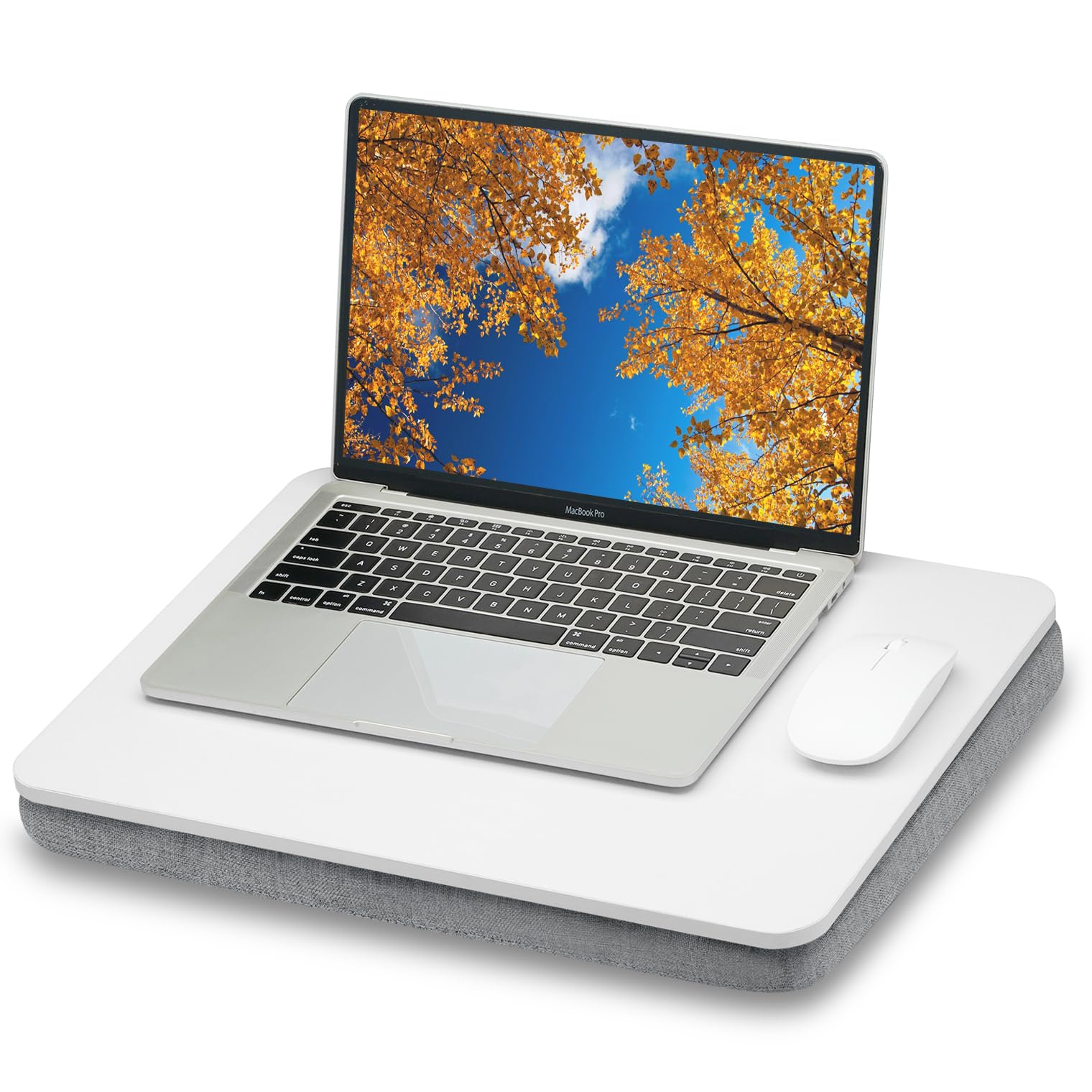ZEAPTAC Lap Desk with Pillow Cushion, Portable Bed Desk, Fits up to 15.6 inch Laptop, Lap Stand for Bed & Couch & Carpet, Book/T