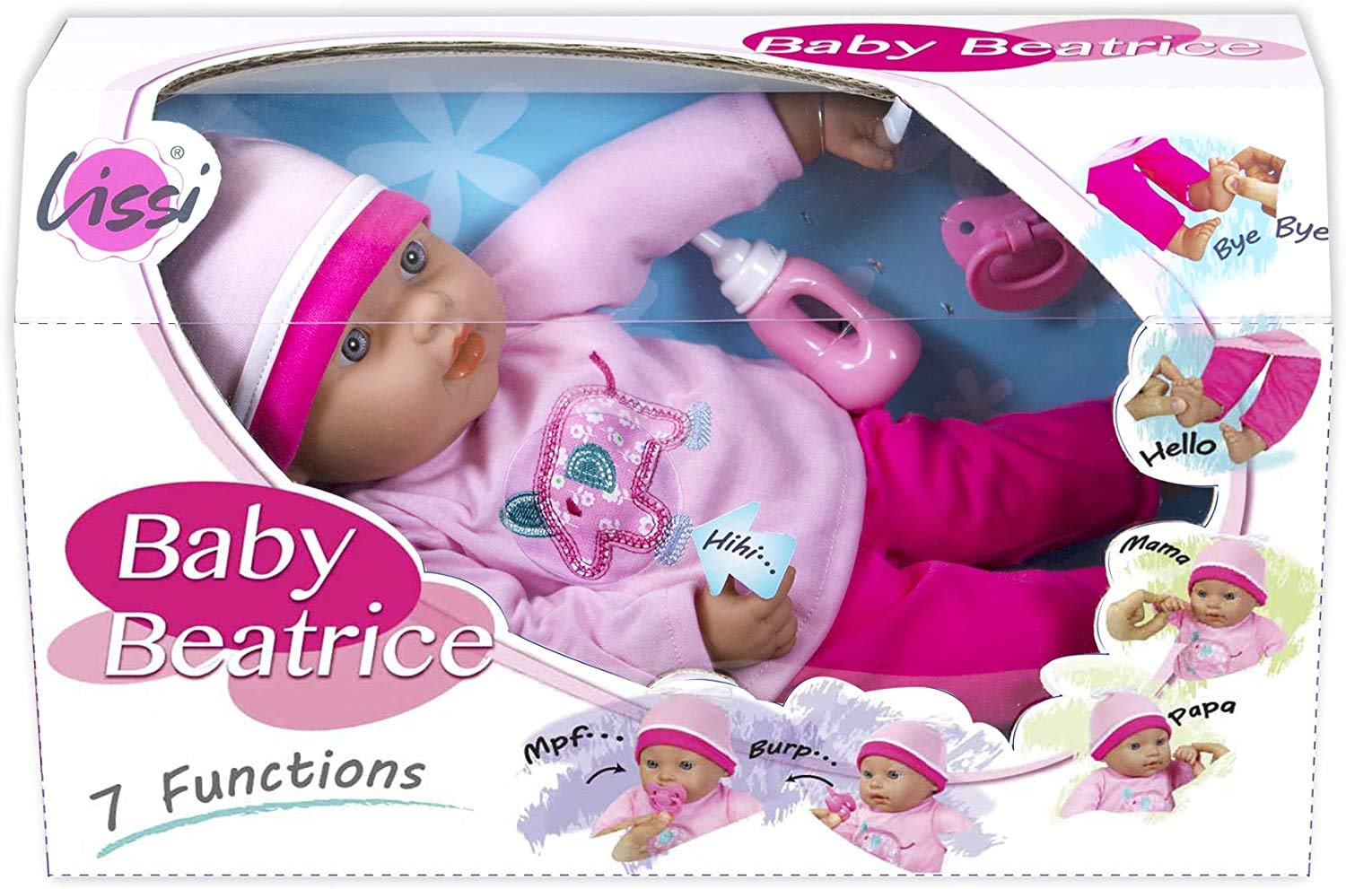 Lissi 16 Interactive Baby Doll with Accessories, 16 inches , Pink