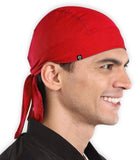 Bismaadh Men Bamboo Cooling Helmet Liner Do Rag Skull Caps Hard Hat Liner Sweat Cap Cycling Cap Pirate Bandana (Red), Fr