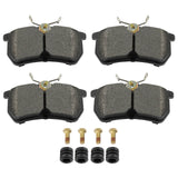 SCITOO D886 Rear Metal Brake Pads Sets w/Hardware Replacement For Ford For Fiesta 2014-2019,For Ford For Focus 2001-2007