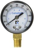 Pressure Gauge 0-100 Lf (Pack Of 1)