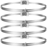 Oudain 30 Pack Adjustable Pole Clamps Road Band Bracket 4 to 15 Metal Street Sign Hardware Propane Tank Bracket for Round Square