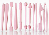 ART RANGER 12Piece Pink Clay Modeling Tools Set DoubleEnded Fondant Cake Decorating Tools, Polymer Clay Sculpting Kit, Potte