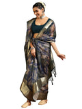 Libas Women'S Organza Saree (16152_Green)