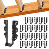 24 Pcs 2x 8 Joist Hanger,Q235B Steel Face Mount Joist Hangers,Black Powder Coated Hurricane Ties for Rafter, Rafter Brackets for