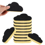 uxcell 10 Pcs Compressed Cellulose Sponge Cloud Shape NonScratch Black