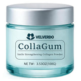 Velverdo Collagen Tooth Powder, Collagen Tooth - Hydroxyapatite Toothpaste Powder, Strengthens Enamel & Gums, Natural Oral Care 