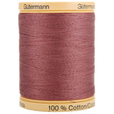 Gutermann 876 yd Natural Cotton Thread Solids, Mauve