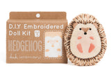Kiriki Press DIY Embroidery Doll Kit - Beginner to Advanced Skill Levels | Animal Embroidery Kit - Screen Printed Pattern (Hedge