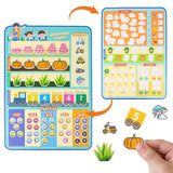 PATPAT Child Math Learning Board, Interactive Sticker Matching Educational Game Board for Kids, Handson Activity with Size Comp
