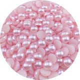 LIMAOLLY 250pcs 12mm Flatback Half Round Pearls Crafts Beads for Jewelry Making DIY Scrapbook Shoes Clothes Cup Nail Art Decorat
