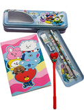 Le Delite Bt21 Notebook Diary/Bangton Boys Pop Singer Group Theme Smooth Finish Notebook Combo With School Stationery Geometry B