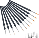 Ucravo Artist Paint Brushes Set 10 Pcs Miniature Paint Brushes For Acrylic,Watercolor,Oil Painting Fine Detail Tools For Artists