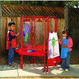 Colorations 4WAPE Adjustable IndoorOutdoor Metal Frame Easel with Painton Acrylic Panels for Four Children